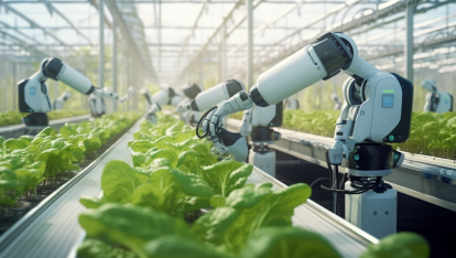 robot arms farmin salad