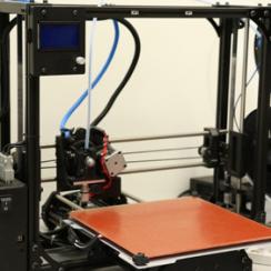 The 3D-Printer produces objects which help the robot to learn how to handle them.