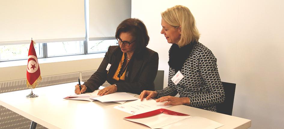 Moment of the signature of the declaration of intent on 15 November 2017 in Zurich