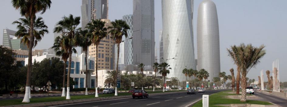 Vue de Doha, capitale du Qatar.