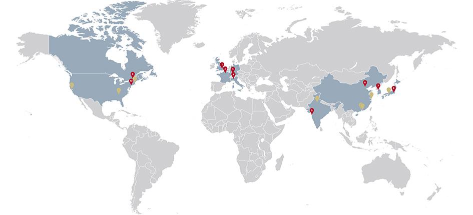 Swiss Business Hub map