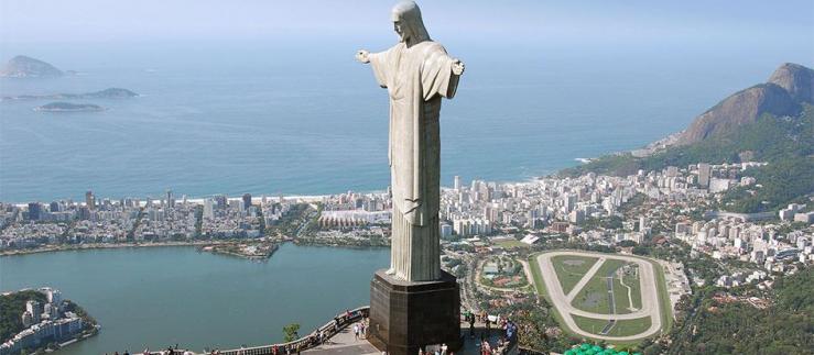 View of the Christ the Redeemer statue in Rio de Janeiro