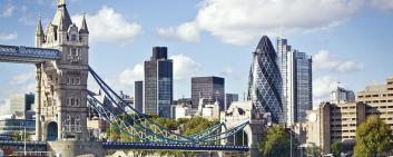 London als ein Wirtschaftszentrum im Vereinigten Königreich 