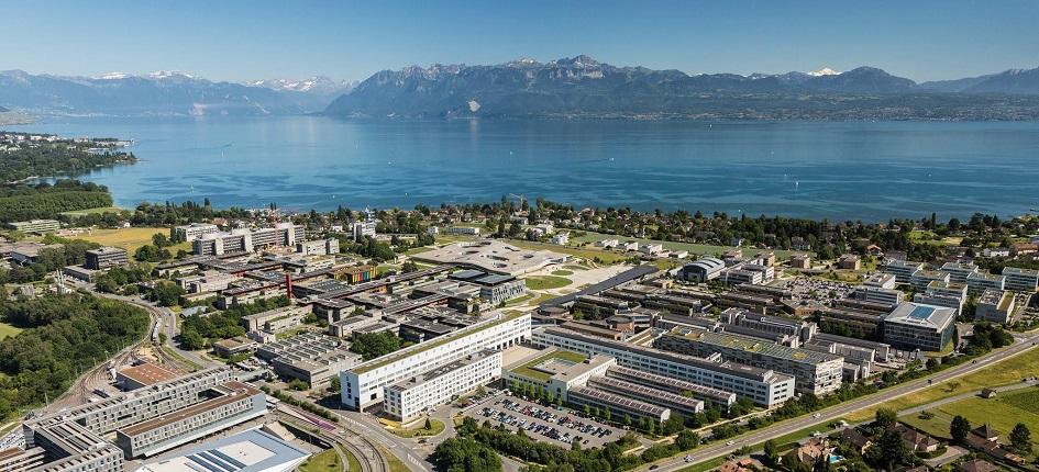 Aerial view of the EPFL campus.