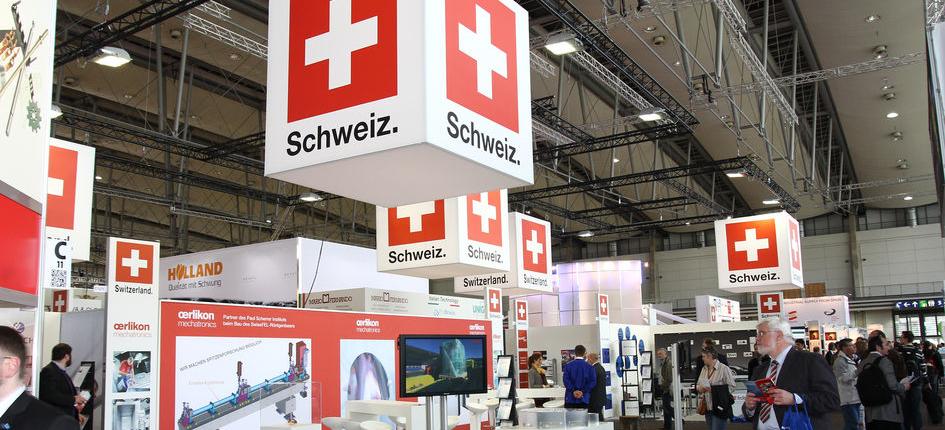 A Swiss trade fair stand in Germany.