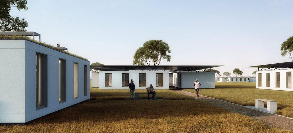 Houses made of recycled plastic