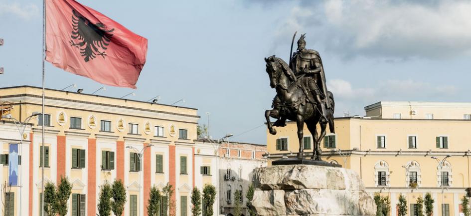 Piazza Scanderbeg in Albania