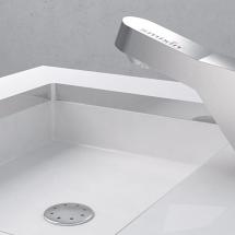 I sistemi Smixin consentono di risparmiare il 90% di acqua e il 60% di sapone rispetto al lavaggio normale delle mani 