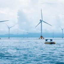 windturbines on the ocean