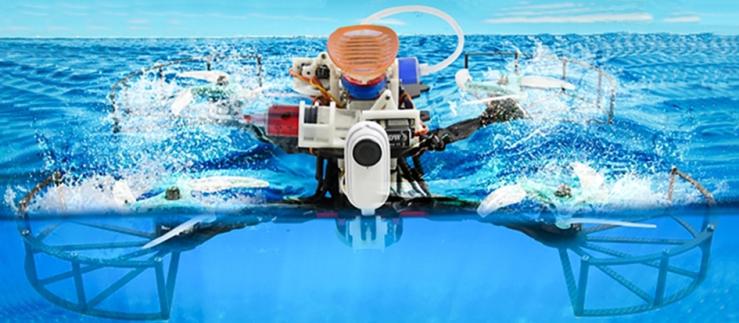 Die neue Drohne mit einer von Fischen inspirierten Saugscheibe hängt sich an bewegte Objekte, um Energie zu sparen, und kann schnell zwischen Luft und Wasser wechseln. 