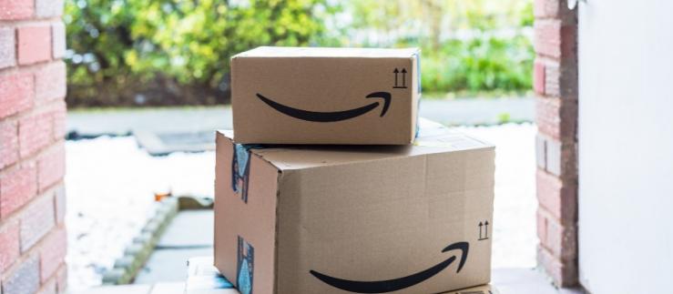 Amazon Parcels on a doorstep