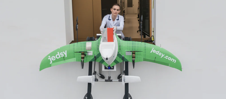 Jedsy's drone can dock outside windows. Image credit: Jedsy