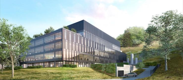The new facility, which combines research and biotechnological drug production, spans 15,700 square meters and will accommodate approximately 250 employees.