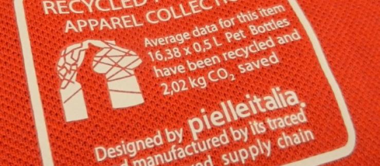 L’une des solutions développées par pielleitalia, « Re-PET into apparel », a déjà reçu le label Efficient Solution de la Fondation Solar Impulse.
