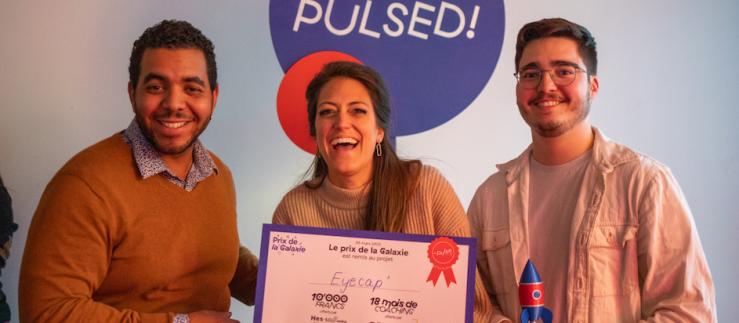 L'équipe d'Eyecap, composée d'Anna Gräbner, Aziz Orfia et Luis Miranda, a remporté le prestigieux Prix de la Galaxie.