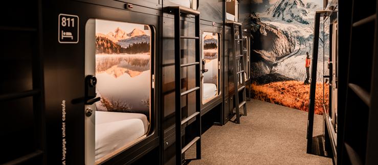 Europe's largest capsule hotel has opened at Zurich Airport.