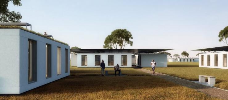 Houses made of recycled plastic