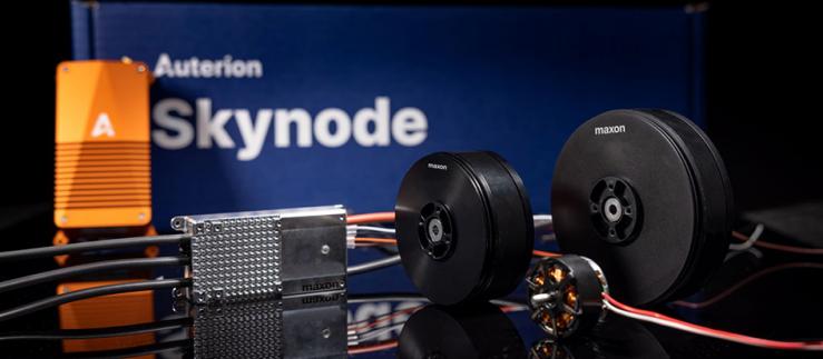 Auterion's Skynode module is to be combined with maxon motormotors. 