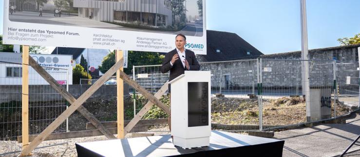 Ypsomed CEO Simon Michel wants to create a place of encounter and exchange with the Ypsomed Forum in Solothurn. Image credit: Ypsomed