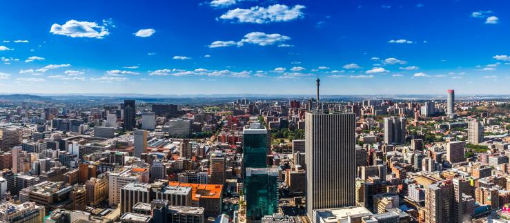 Vue sur Johannesburg, Afrique du Sud