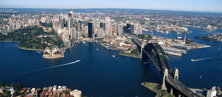 View of Sydney's inner harbor