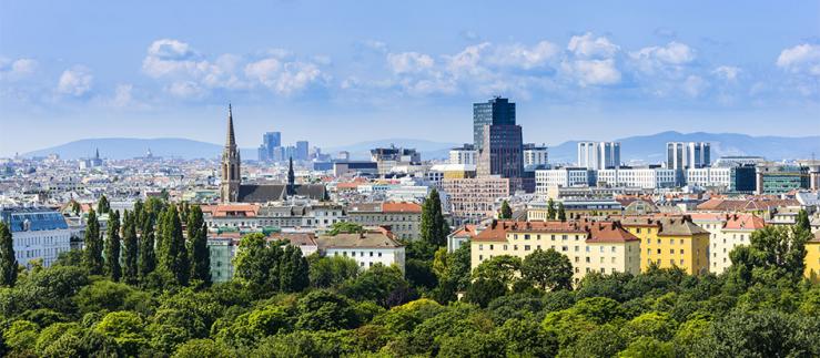 Panoramaansicht von Wien