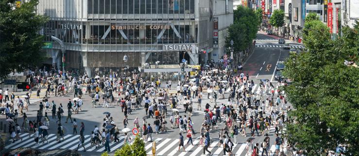 Shibuya crossing in Tokyo