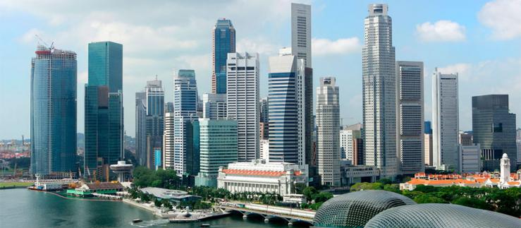 Quartier financier à Singapour
