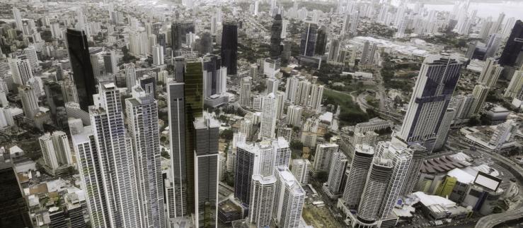 Vista aerea di Panama city