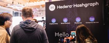 The picture shows Hedera Hashgraph at a trade fair in Portugal. Now the platform is also active in the Greater Zurich Area. Image credit:Web Summit/CC BY 2.0 via Flickr