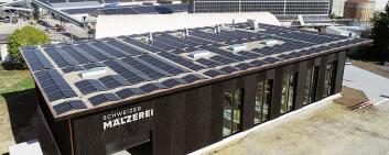 Schweizer Mälzerei relies on solar power for production. 