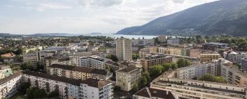 View of the Swiss city of Biel