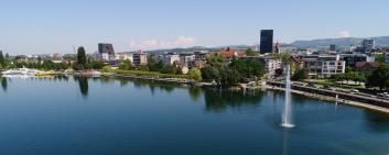 Crypto Valley around Zug (pictured) is listed as the world's best crypto hub by CoinDesk. 