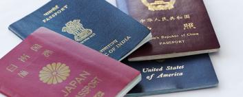 passports of japan, republic of india, the people's republic of china, the united states of America