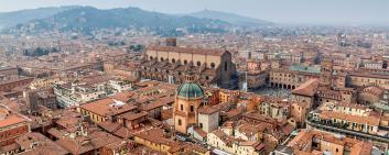Blick auf die Innenstadt von Bologna