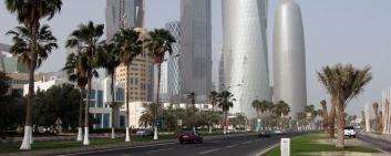 Vue de Doha, capitale du Qatar.