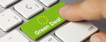 Green deal Taste auf einer Tastatur