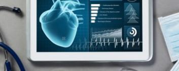 Herzanalyse auf einem Tablet